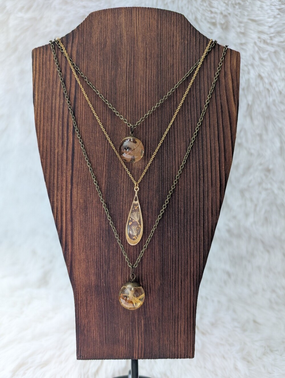 Real Flower Leaf Necklaces